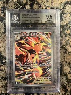 Pokemon TCG Ethan's Typhlosion Card 190/182 Destined Rivals BGS 9.5 PSA 10 - Image 1