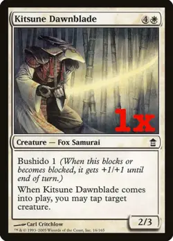 Kitsune Dawnblade 1x Regular MTG Saviors of Kamigawa Common LP - Image 1