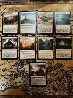 Lot of 9 Magic the Gathering Modern Horizons III Landscape Fetch Lands - Image 1