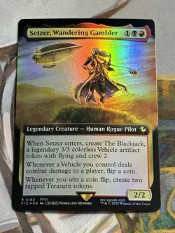 MTG - 1x Setzer, Wandering Gambler - Extended Foil Final Fantasy Commander NM - Image 1
