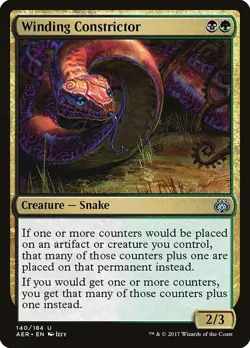 Winding Constrictor 140 UC Aether Revolt Magic: The Gathering NM/M - Image 1