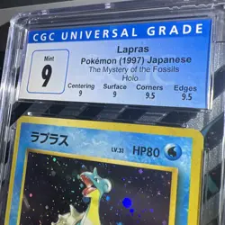 🔥CGC 9 Sub Grades🔥 1997 Japanese Lapras Holo Fossil Pokemon #131 - Image 3