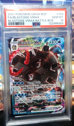 2021 Pokemon SWSH BSP FA/Blastoise VMAX Battle Box #103 PSA 10 - Image 1