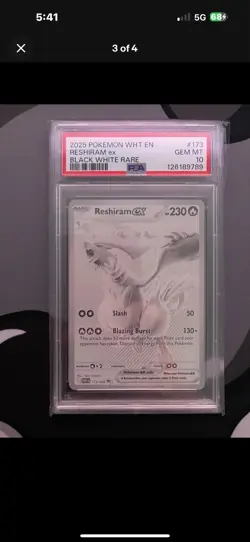 Pokemon Reshiram EX Black White Rare Holo Sv: White Flare 173/086 BGS 9.5 - Image 4