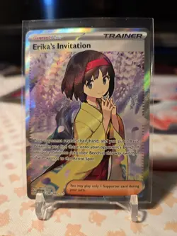 Pokemon TCG Scarlet & Violet Trainer Supporter Erika's Invitation 196/165 - Image 1