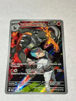 Team Rocket's Houndoom 191/182 Illustration Rare Destined Rivals Pokemon NM - Image 1