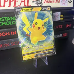 Pikachu V - SWSH198 Sword & Shield full art holo Rare Promo Pokemon TCG NM - Image 2
