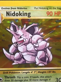 Nidoking 011/102 Base Set Holo HP/Damaged Pokemon TCG - Image 3