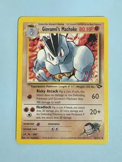 2000 Giovanni's Machoke 42/132 - Gym Challenge - NM Pokemon TCG - WotC - Image 1