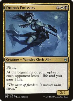 mtg magic Drana's Emissary ENGLISH Emissaire de Drana battle for zendikar - Image 1