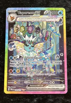 Pokemon Vaporeon ex Sv: Prismatic Evolutions Rare Holo 149/131 Pack Fresh - Image 1