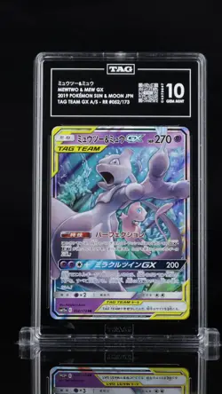 Mewtwo & Mew GX #052/173 Pokemon Miracle Twin Japanese TAG 10 Gem Mint 7a - Image 1