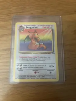 Dragonite 19/62 Non Holo Fossil Set Rare Pokemon WOTC LP - Image 1