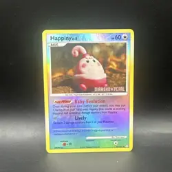 Pokemon TCG Diamond & Pearl Happiny 52/123 Stamped Reverse Holo - Image 1