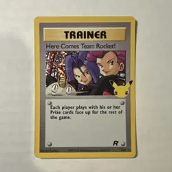 Pokemon Here Comes Team Rocket 15/82 Holo Rare Trainer Celebrations 25th Anni NM - Image 1