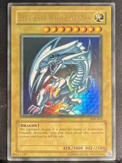 YuGIOH BLUE EYES WHITE DRAGON ULTRA RARE SDK-001 FADED - Image 3