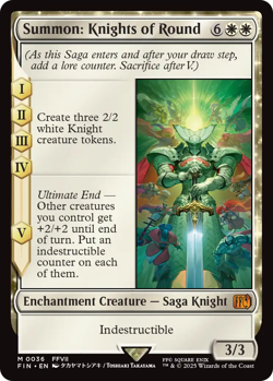 Summon: Knights of Round 0036 ~ Mythic MTG Final Fantasy Mint - Image 1