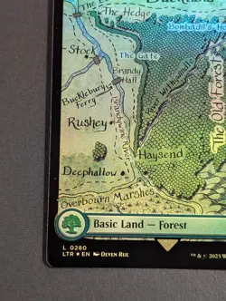 MTG - 1x Foil Full Art Forest #280 - Lord of the Rings Tales of Middle Earth NM - Image 2