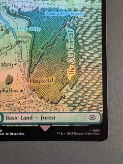 MTG - 1x Foil Full Art Forest #280 - Lord of the Rings Tales of Middle Earth NM - Image 4