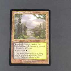 MTG - Woodland Cemetary - Dominaria Remastered - NM Retro Border - Magic - Land - Image 2