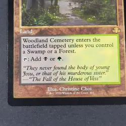 MTG - Woodland Cemetary - Dominaria Remastered - NM Retro Border - Magic - Land - Image 3