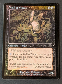 MTG - 1x Wall of Vipers - Prophecy - Light Play - Foil - Magic The Gathering 80 - Image 1