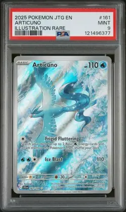 2025 POKEMON JTG EN-JOURNEY TOGETHER ILLUSTRATION RARE #161 ARTICUNO PSA 9 - Image 1