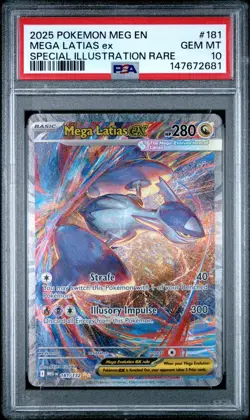 2025 Pokemon Mega Evolution en MEGA LATIAS EX 181/132 SIR - PSA 10 - Image 1