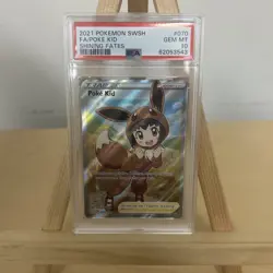 2021 POKEMON SWORD & SHIELD SHINING FATES #070 FULL ART POKE KID PSA 10 070/072 - Image 1