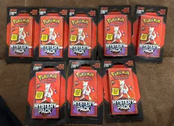 Lot Of 8 NEW SEALED 2025 Pokemon Mystery Pack Mewtwo Possible Vintage Chase Pack - Image 1