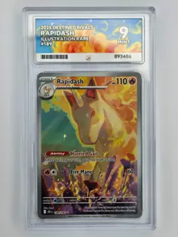 Pokemon Destined Rivals 189/182 Rapidash IR Ace Grade 9 - Image 1