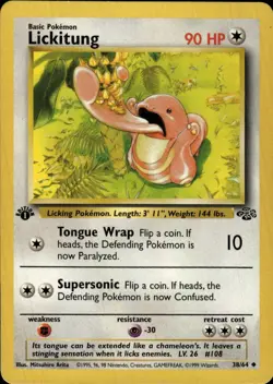 Pokemon First Edition Jungle #38/64 Lickitung Uncommon Near Mint or Better tcg - Image 1
