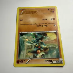 Riolu Pokemon BW33 Cosmos Holo Black & White Promo W/Swirl English Tcg Near Mint - Image 5