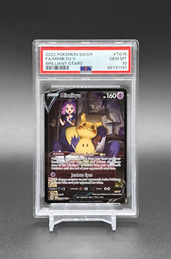 Mimikyu v TG16/TG30 Holo Secret Rare Pokemon TCG Brilliant Stars PSA 10 - Image 1