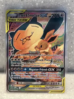 Pokemon TCG Eevee & Snorlax GX SM169 - Image 1
