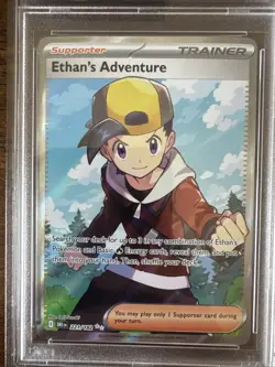 ETHAN'S ADVENTURE 221/182 PSA 10 POKEMON DRI DESTINED RIVALS ULTRA RARE Gem Mint - Image 3