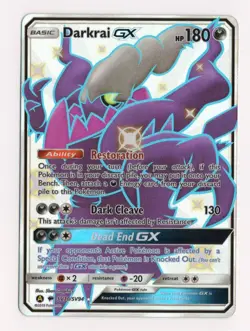 Pokemon Darkrai GX SV70/SV94 Hidden Fates Shiny Vault Holo Rare Full Art NM - Image 1