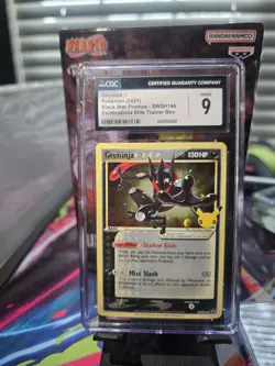 Greninja Gold Star ⭐ SWSH144 CGC 9 Pokemon Celebrations Black Star Promo - Image 1