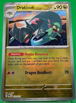 Pokemon Drakloak 072/131 Reverse Holo Master Ball Prismatic Evolutions NM - Image 1