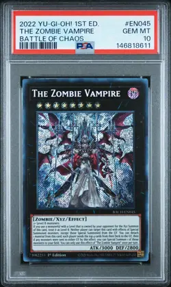MP23-EN045 Yu-Gi-Oh! The Zombie Vampire PSA 10 GEM MINT Prismatic Secret Rare - Image 1