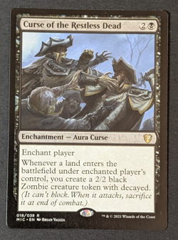 MTG - 1x Curse of the Restless Dead - Commander Innistrad Midnight Hunt NM Magic - Image 1