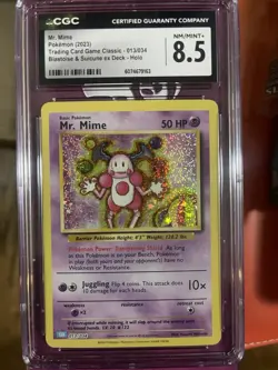 Pokemon TCG Classic Card #013/034 Mr Mime Holo Rare - Graded - CGC 8.5 - Image 1