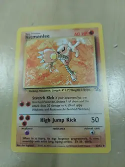 POKEMON CARD HITMONLEE FOSSIL SET BLACK STAR RARE - Image 1