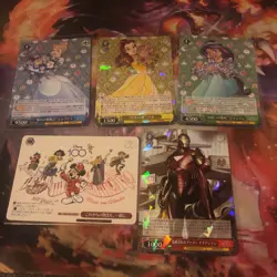 Weiss Schwarz CCG TCG Disney 5 Card Lot With R Foil Japanese Cards - Image 1