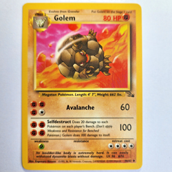 Golem 36/62 Pokemon TCG Fossil NM Vintage 1999 Card - Image 2