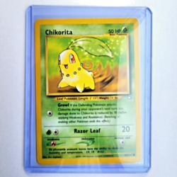 Chikorita 54/111 Pokemon TCG Neo Genesis NM Vintage 2000 Card - Image 1