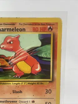 Pokemon Card Charmeleon Base Set 24/102 Uncommon Unlimited MP-HP - Image 4
