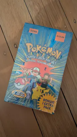1999 Pokemon Official Trading Cards TOPPS Blue Label - Sealed Box - Image 1
