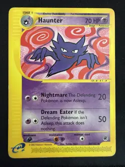 Pokemon TCG Expedition Base Set Haunter Card 80/165 Regular - Image 1