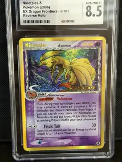 CGC 8.5 Ninetales EX Dragon Frontiers 8/101 Reverse Holo STAMPED Pokemon Card - Image 1
